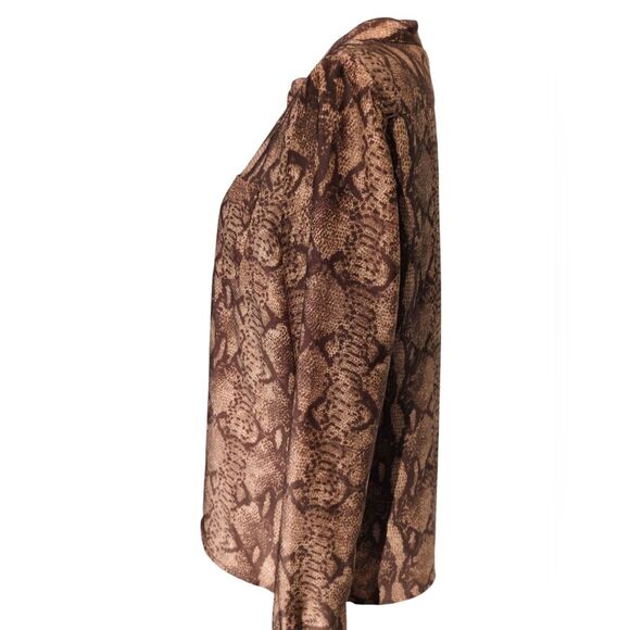 H&M Python Print Shirt Silky Feel (Size 12) - Picture 2 of 4